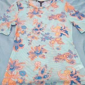 Sheer quarter sleeve top